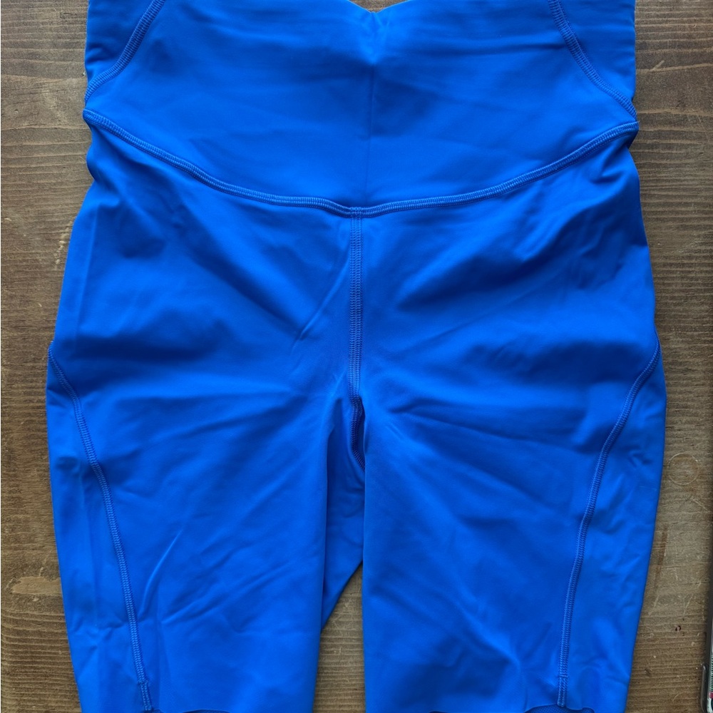 Lululemon Athletica Blue Bike Shorts High-Waisted Moisture-Wicking